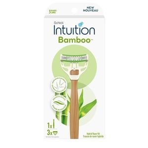 Schick Intuition Bamboo, 1 Handle & 3 Refills